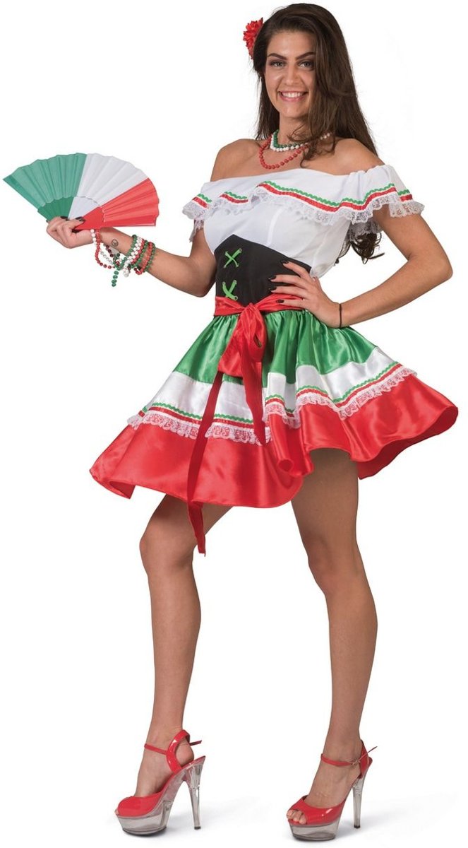 Spaans & Mexicaans Kostuum | Caramba Carlita Hete Mexicaanse Nachten | Vrouw | Maat 36-38 | Bierfeest | Verkleedkleding